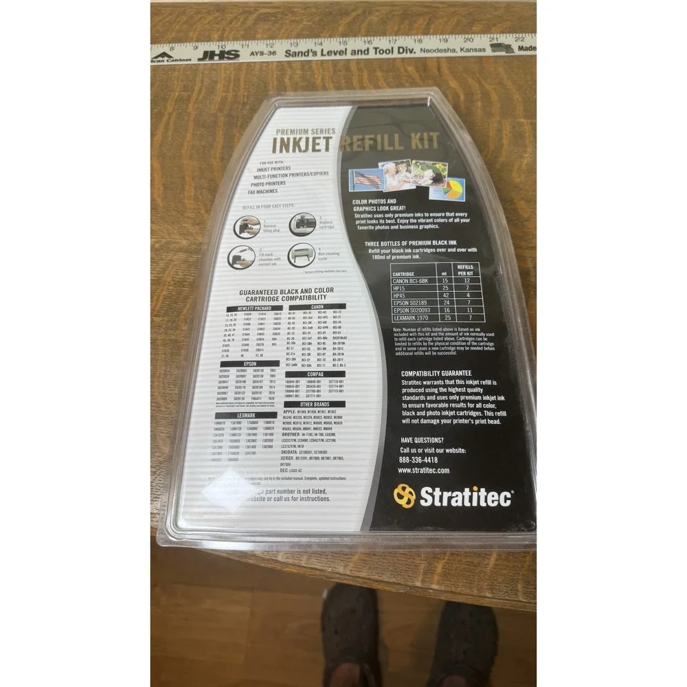 Stratitec Premium Series Inkjet Printer Ink Refill Kit